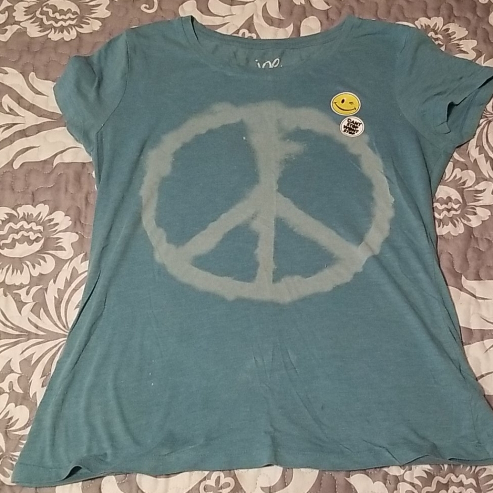 COPY - Blue peace sign tee shirt